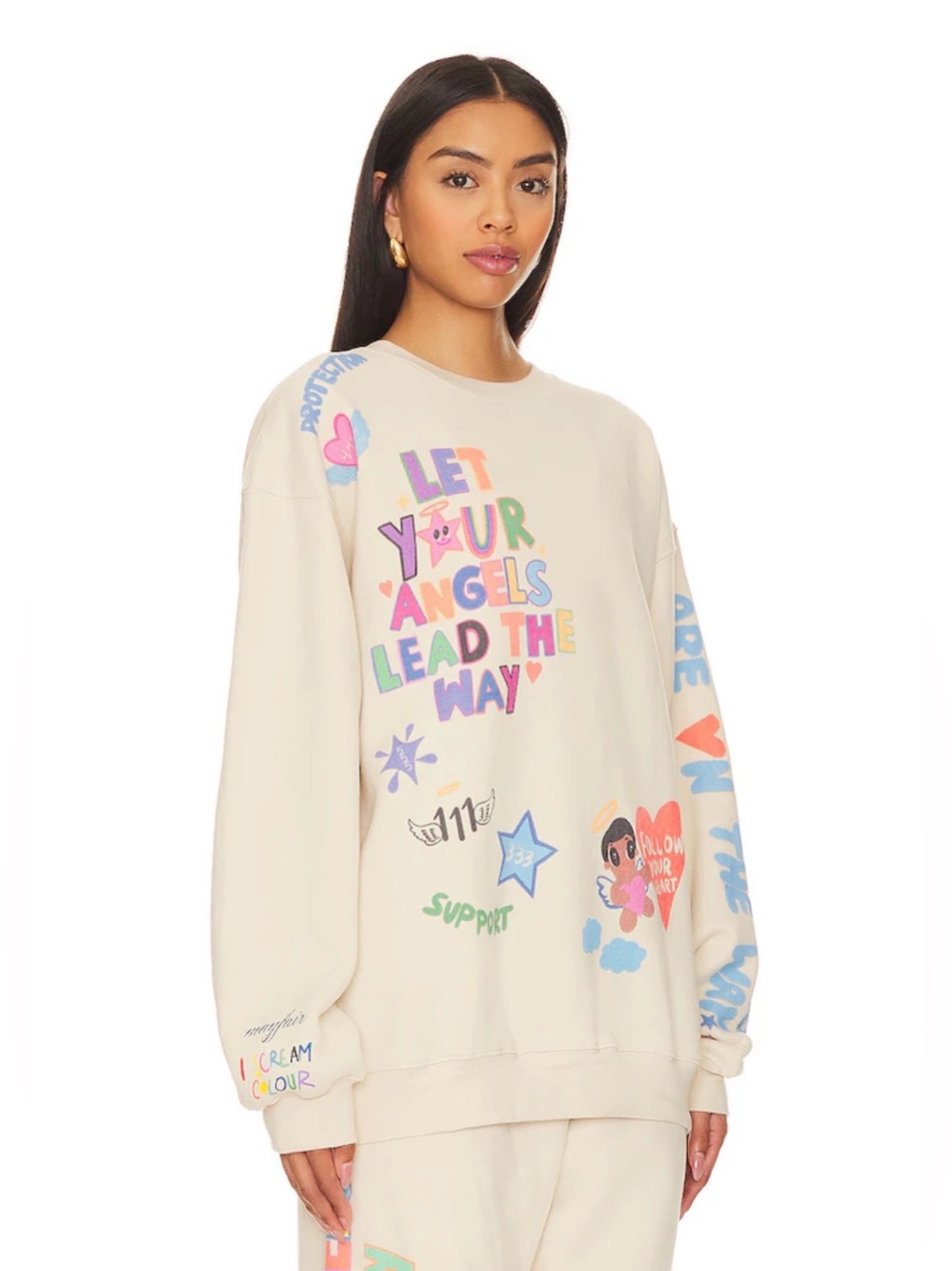 The Mayfair Group Angels All Around You Crewneck M/L sweatshirt ISCREAMCOLOUR - Picture 2 of 14